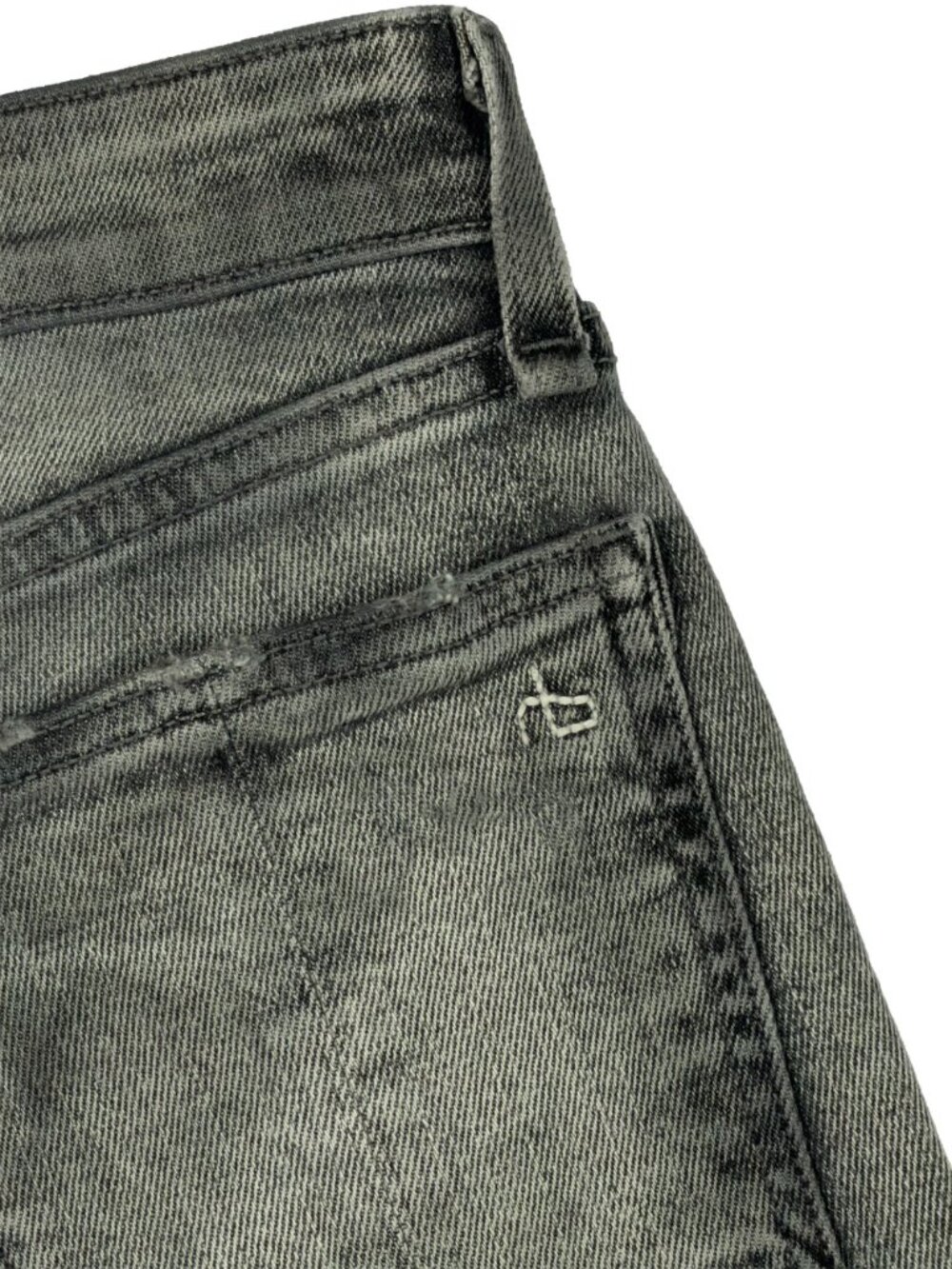 rag & bone Nina High Rise Ankle Flare 27 Raw Hem Broderick Gray Wash - Picture 9 of 13